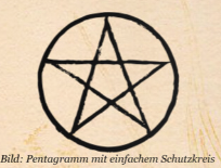 Pentagramm mit einfachem Schutzkreis